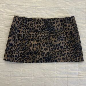 Leopard Print Mini Skirt
